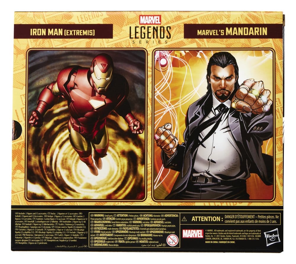 Marvel Legends Pack de 2 Figuras Iron Man (Extremis) & Marvel's Mandarin 15 cm