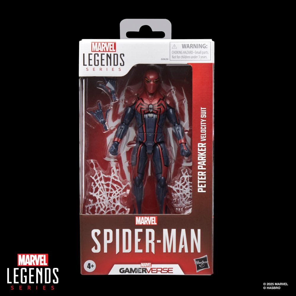 Figura hasbro marvel legends series gamerverse spider - man peter parker velocity suit
