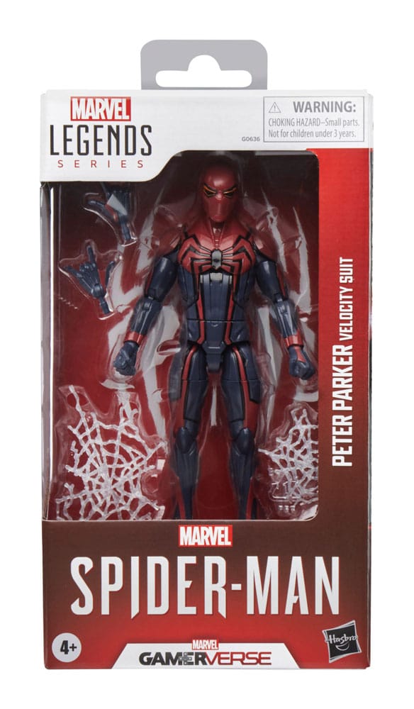 Figura hasbro marvel legends series gamerverse spider - man peter parker velocity suit