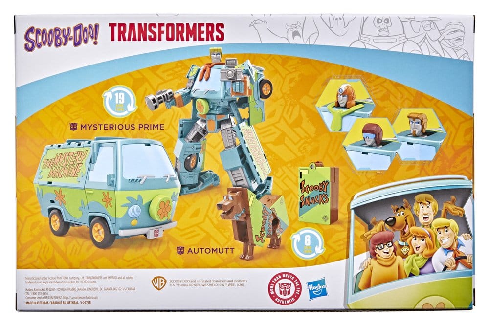 Transformers x Scooby-Doo Pack de 2 Figuras Mysterious Prime & Automutt 15 cm