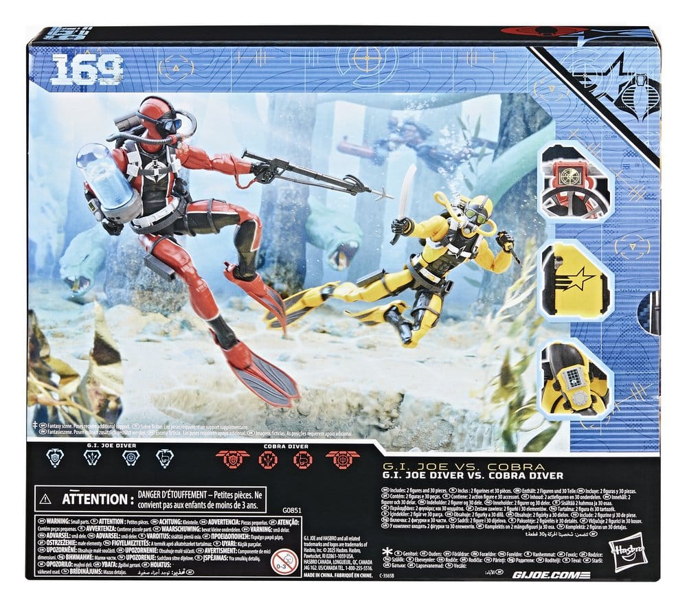 G.I. Joe Classified Series Pack de 2 Figuras #169 G.I. Joe Diver vs. Cobra Diver 15 cm