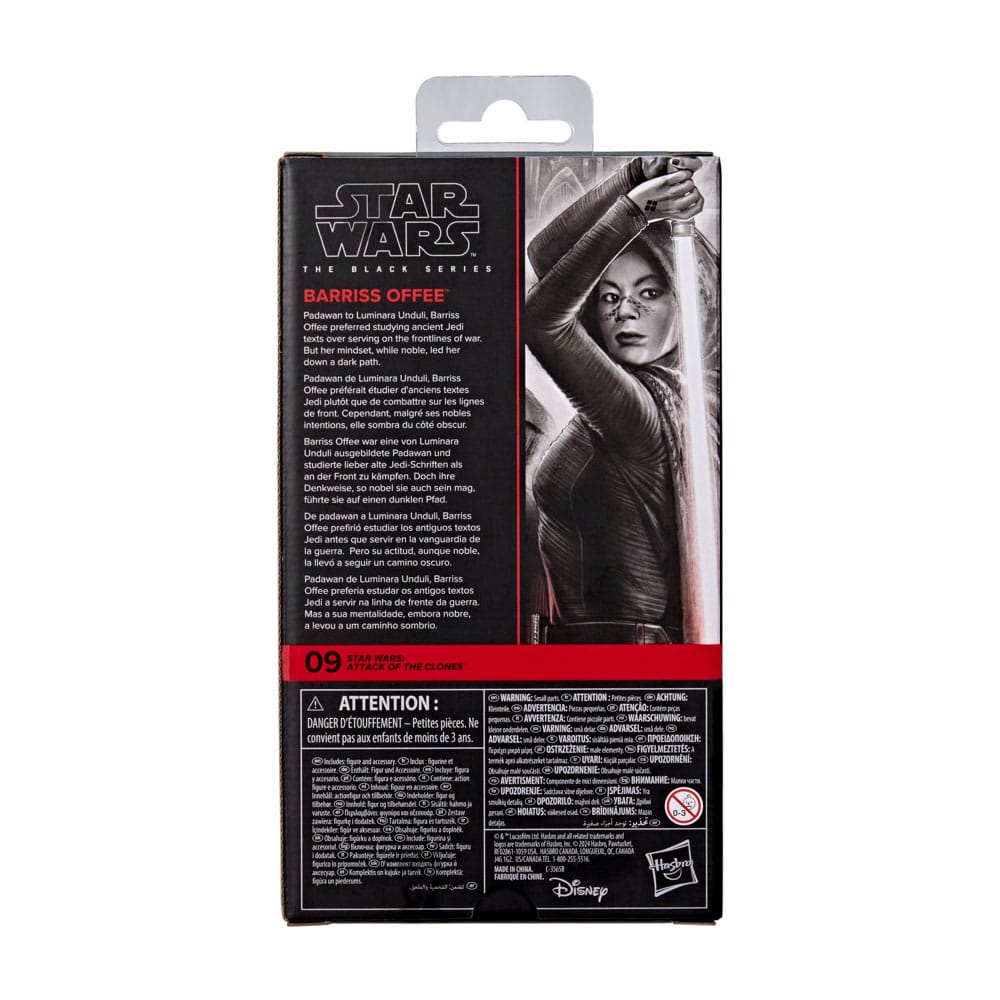 Figura hasbro star wars the black series attack of the clones barriss offee