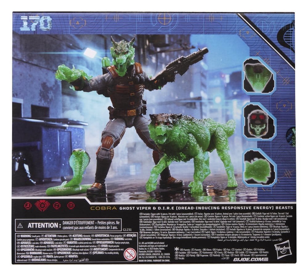 G.I. Joe Classified Series Figura #170 Ghost Viper & D.I.R.E. Beasts 15 cm
