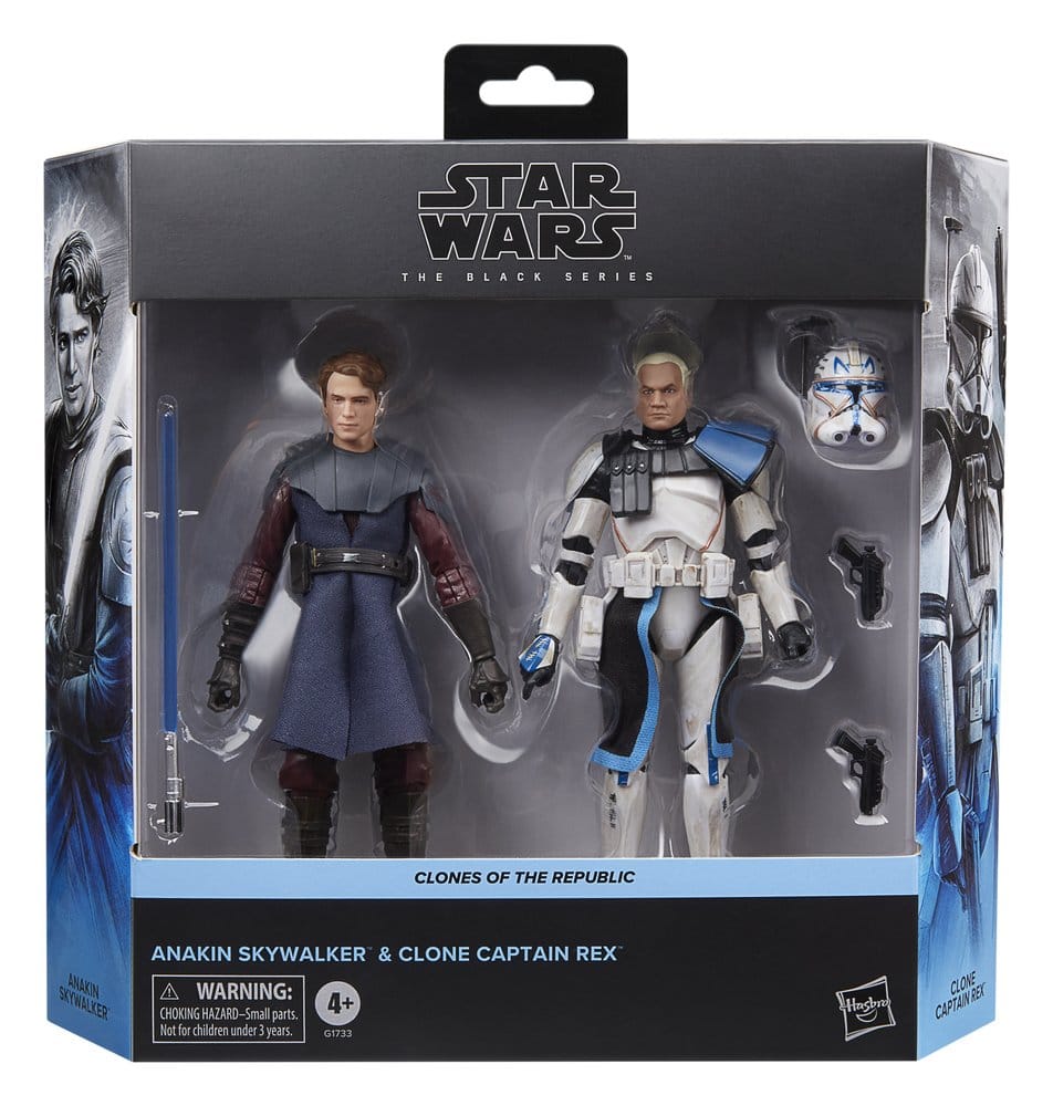 Star Wars Black Series Pack de 2 Figuras Anakin Skywalker & Clone Captain Rex 15 cm