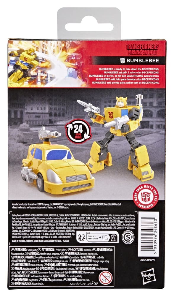 Figura articulada bumblebee clase deluxe transformers devastatión -  studio series 10 -5cm hasbro
