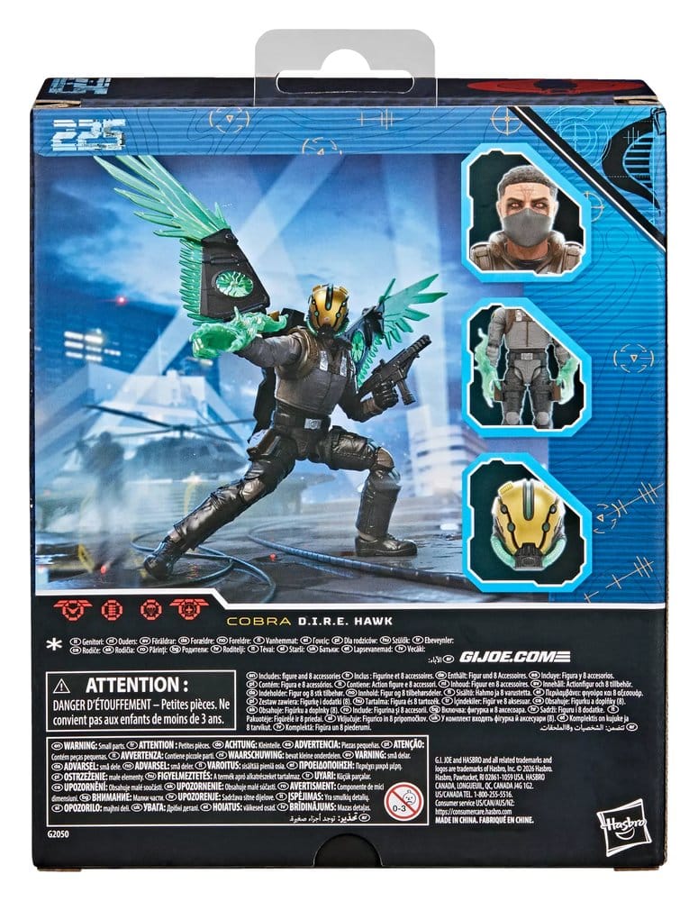 G.I. Joe Classified Series Figura #225 D.I.R.E. Hawk (Dread-Inducing Responsive Energy) 15 cm