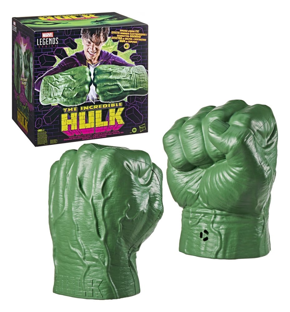 Replica hasbro marvel legends the incredible hulk puños electronicos 30.5cm