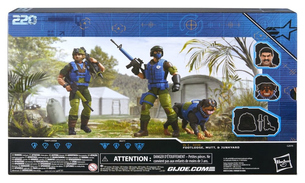 G.I. Joe Classified Series Pack de 3 Figuras #220 Mad Marauders: Footloose & Mutt & Junkyard 15 cm