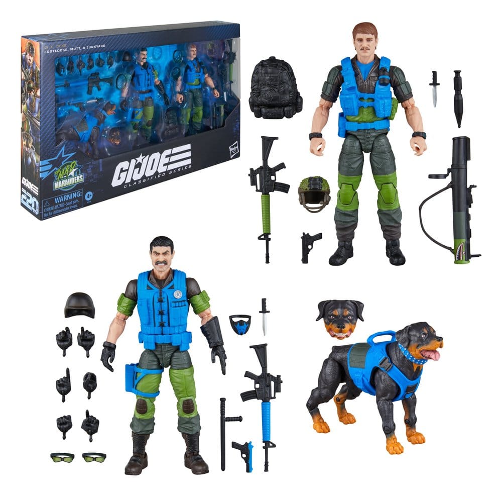 G.I. Joe Classified Series Pack de 3 Figuras #220 Mad Marauders: Footloose & Mutt & Junkyard 15 cm