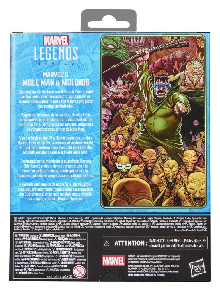 Fantastic Four Marvel Legends Pack de 3 Figuras Marvel's Mole Man & Moloids 15 cm