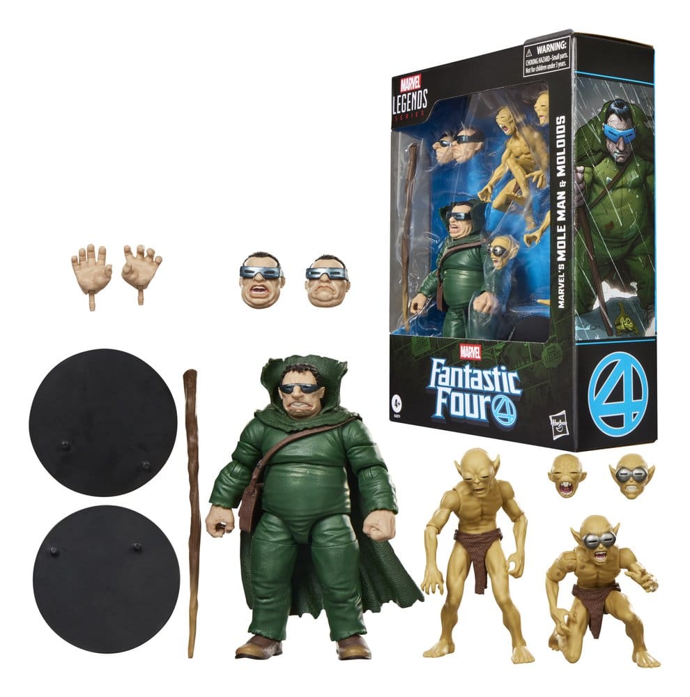 Fantastic Four Marvel Legends Pack de 3 Figuras Marvel's Mole Man & Moloids 15 cm
