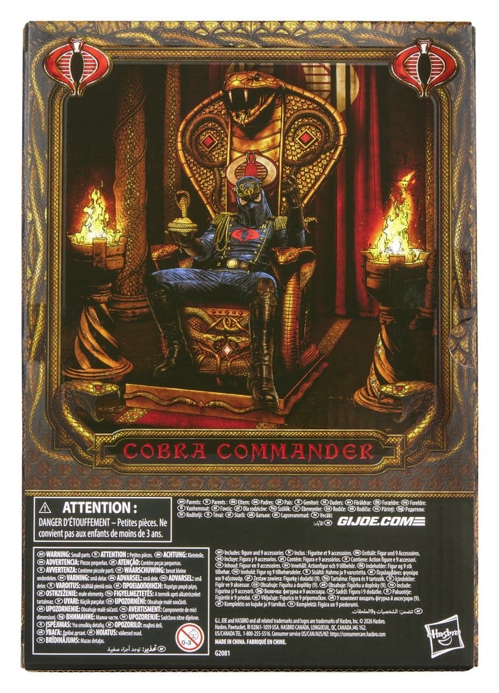 G.I. Joe Classified Series Figura Cobra Commander in Dress Uniform & Throne 15 cm