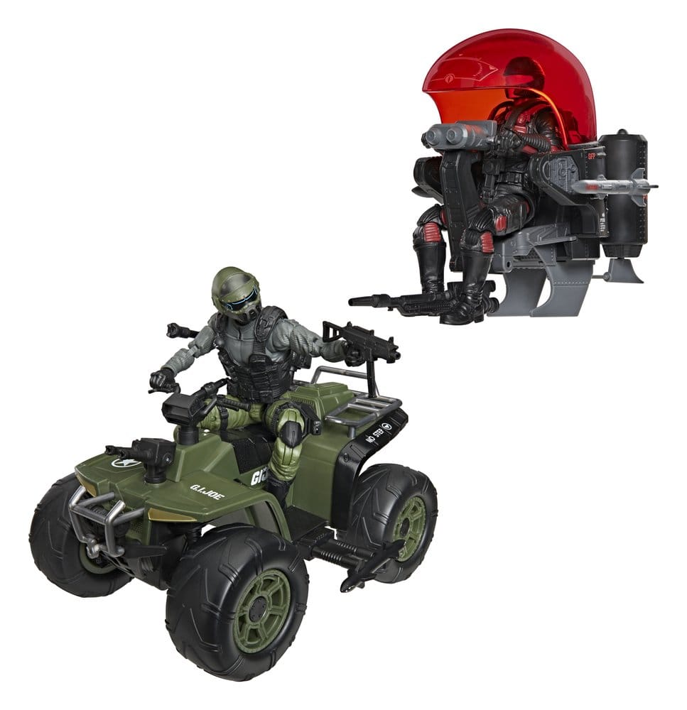 G.I. Joe Classified Series Set de Figuras y Vehículos Snake Eyes & Varmint ATV vs. Stealth Viper & Cobra Stealth Flight Pod (Trubble Bubble) 15 cm