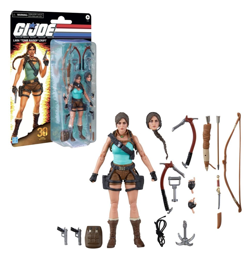 G.I. Joe Classified Series Retro Cardback Collaborative Figura Lara "Tomb Raider" Croft 15 cm
