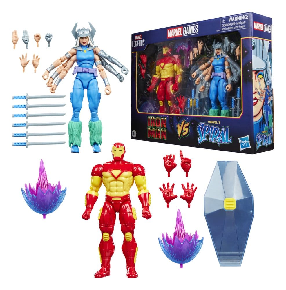 Marvel Games Marvel Legends Pack de 2 Figuras Iron Man & Marvel's Spiral 15 cm