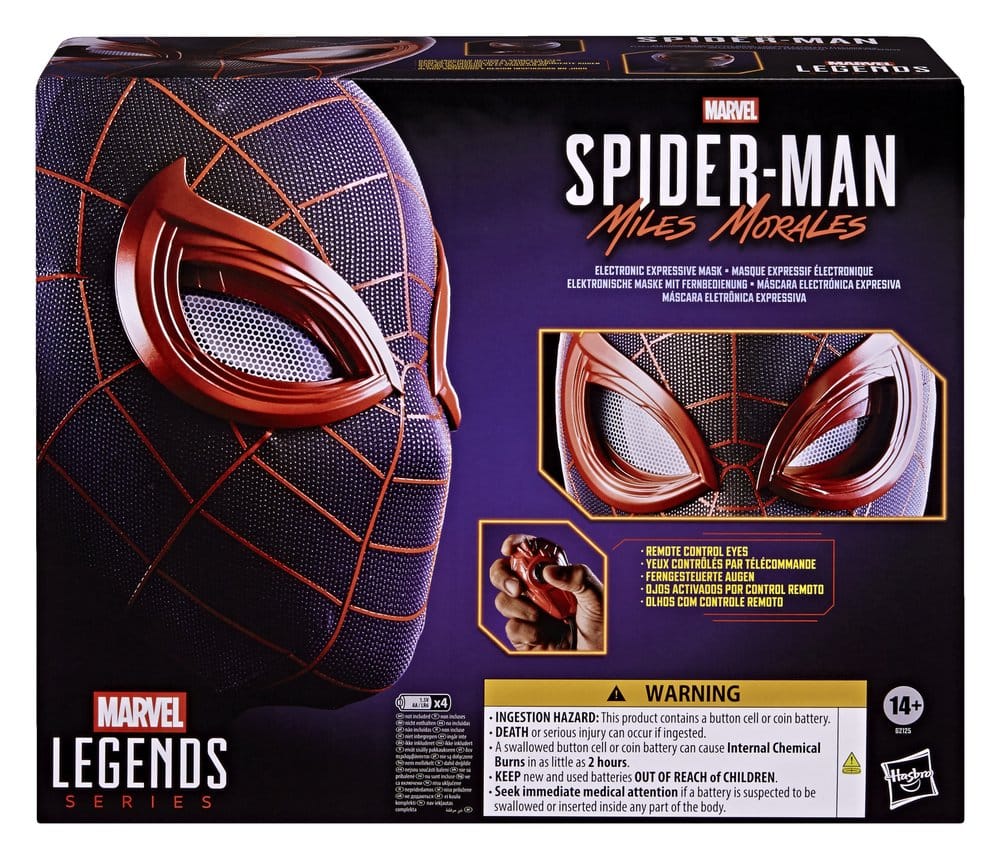 Spider-Man: Miles Morales Marvel Legends Máscara Electrónica Expresiva
