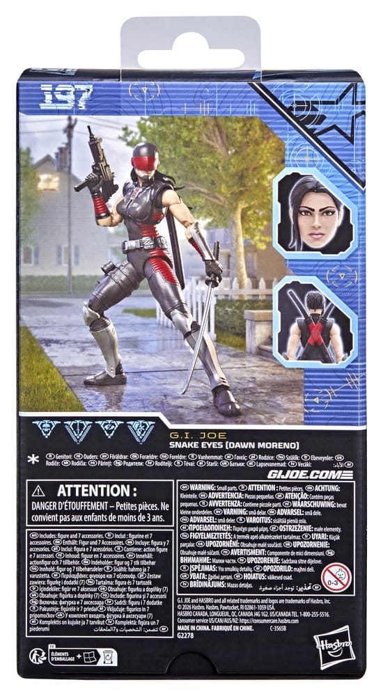 G.I. Joe Classified Series Figura Snake Eyes (Dawn Moreno) 15 cm