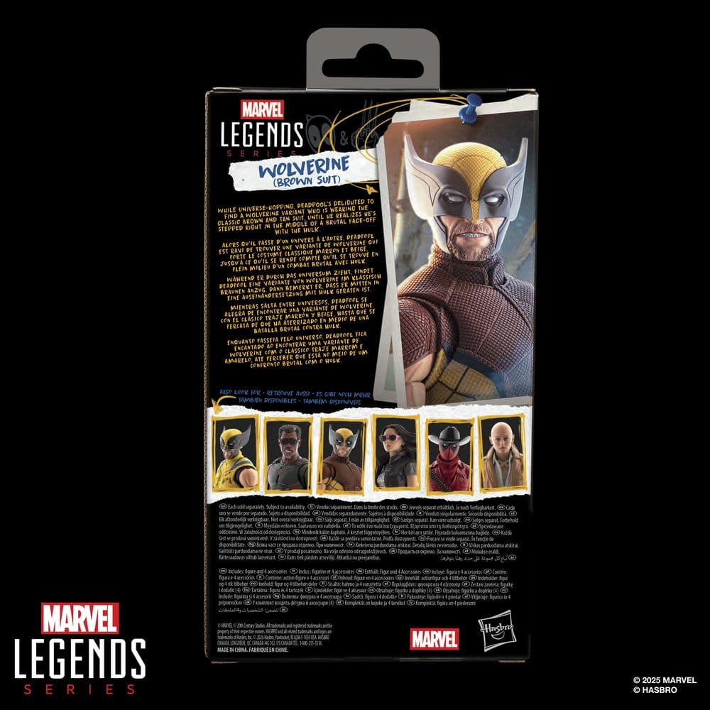 Figura Wolverine Brown Suit Deadpool & Wolverine Marvel Legends Series 15cm