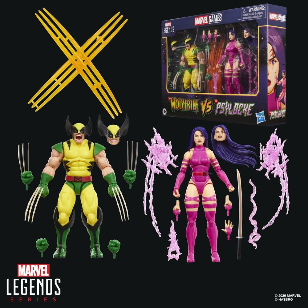 Marvel Games Marvel Legends Pack de 2 Figuras Wolverine & Psylocke 15 cm