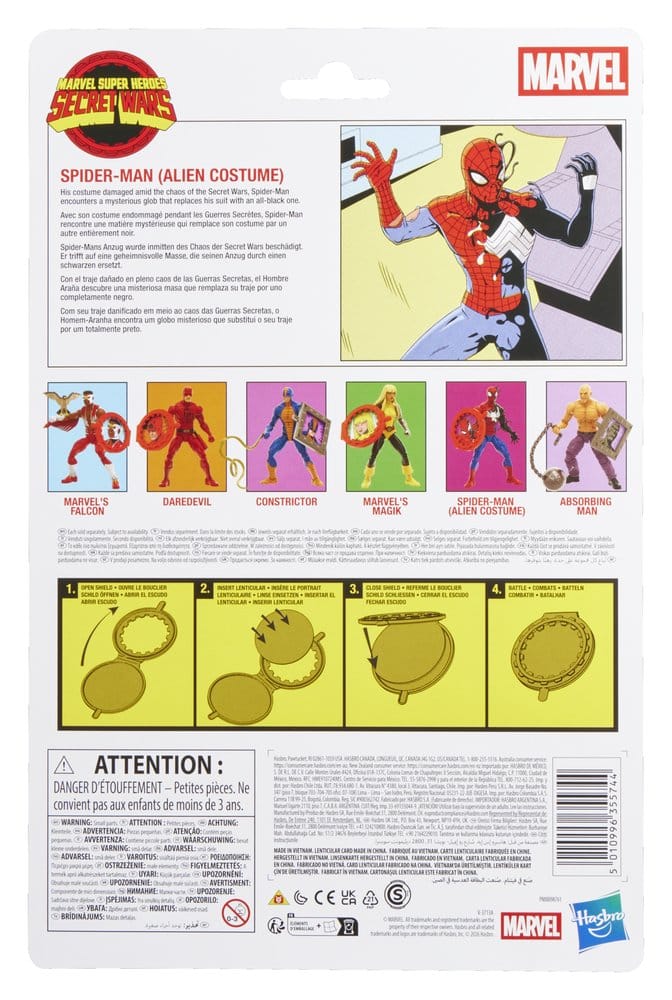 Secret Wars Marvel Legends Figura Spider-Man (Alien Costume) 15 cm