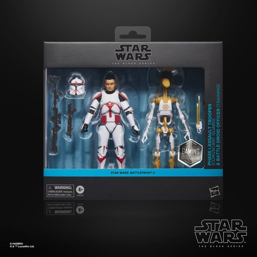 Star Wars: Battlefront II Black Series Pack de 2 Figuras Phase I Assault Trooper & Battle Droid Officer 15 cm