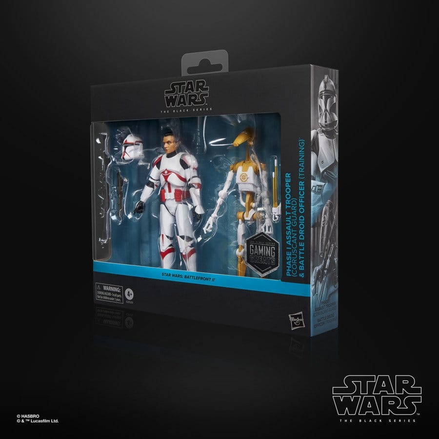 Star Wars: Battlefront II Black Series Pack de 2 Figuras Phase I Assault Trooper & Battle Droid Officer 15 cm