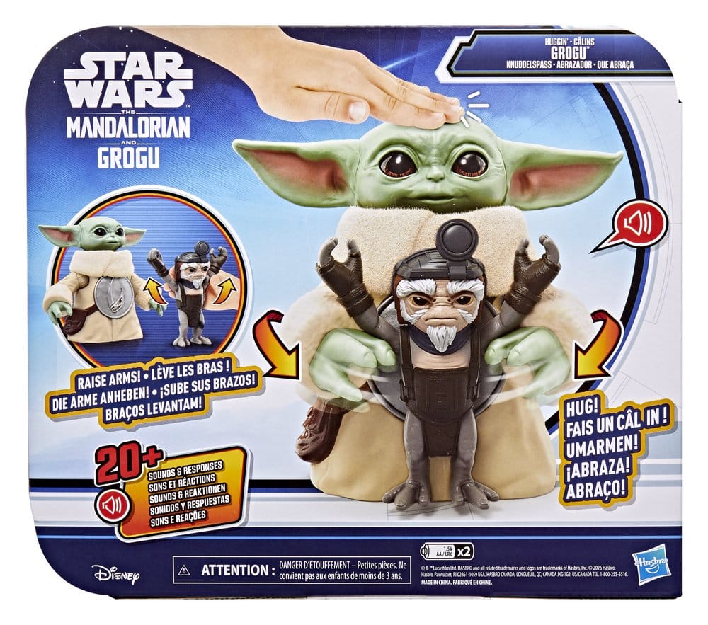 Star Wars: The Mandalorian & Grogu Figura Electrónica Grogu Abrazador & Anzellano 17 cm