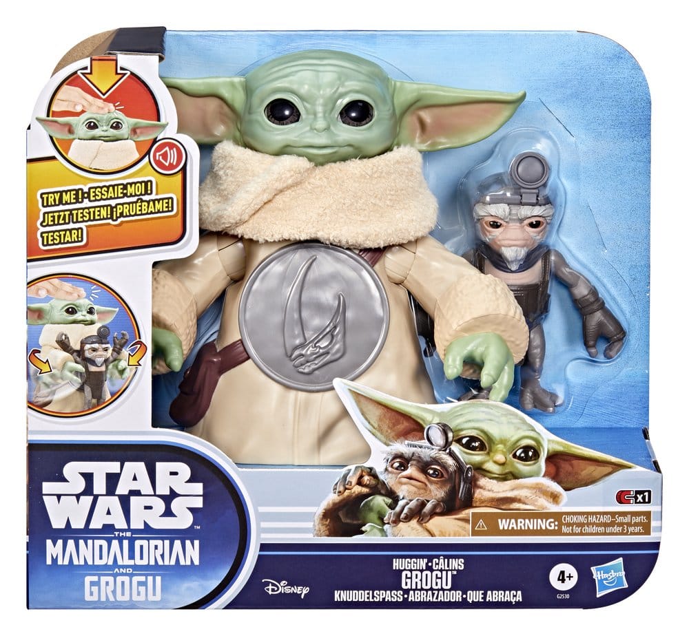 Star Wars: The Mandalorian & Grogu Figura Electrónica Grogu Abrazador & Anzellano 17 cm