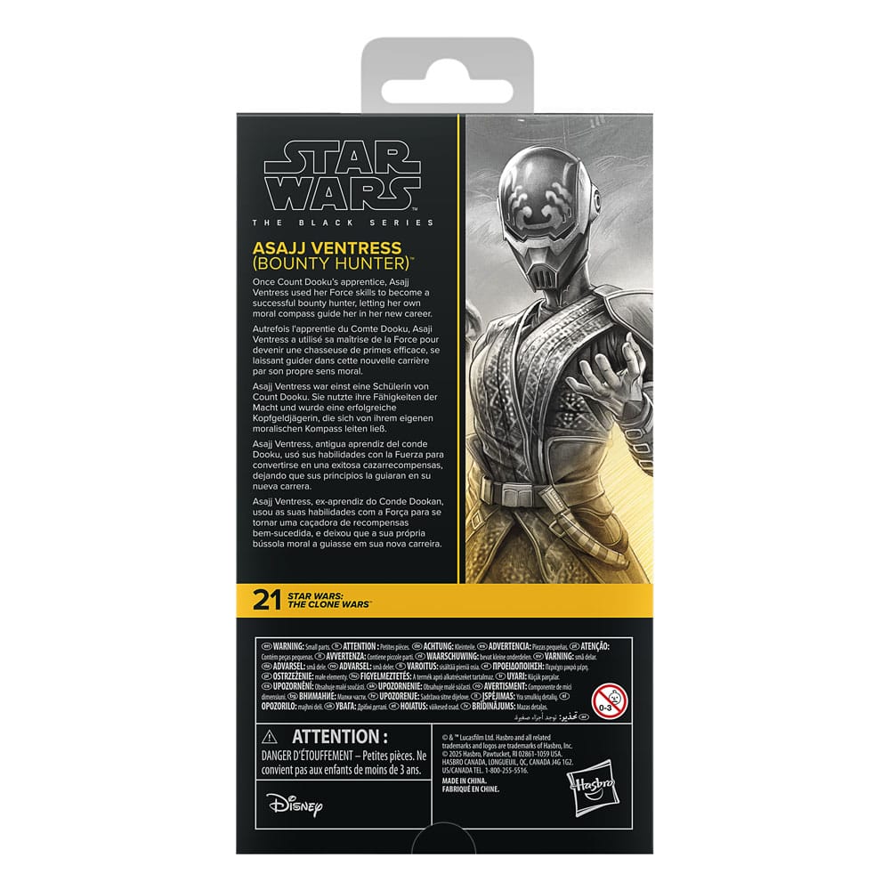 Star Wars: The Clone Wars Black Series Figura Asajj Ventress (Bounty Hunter) 15 cm