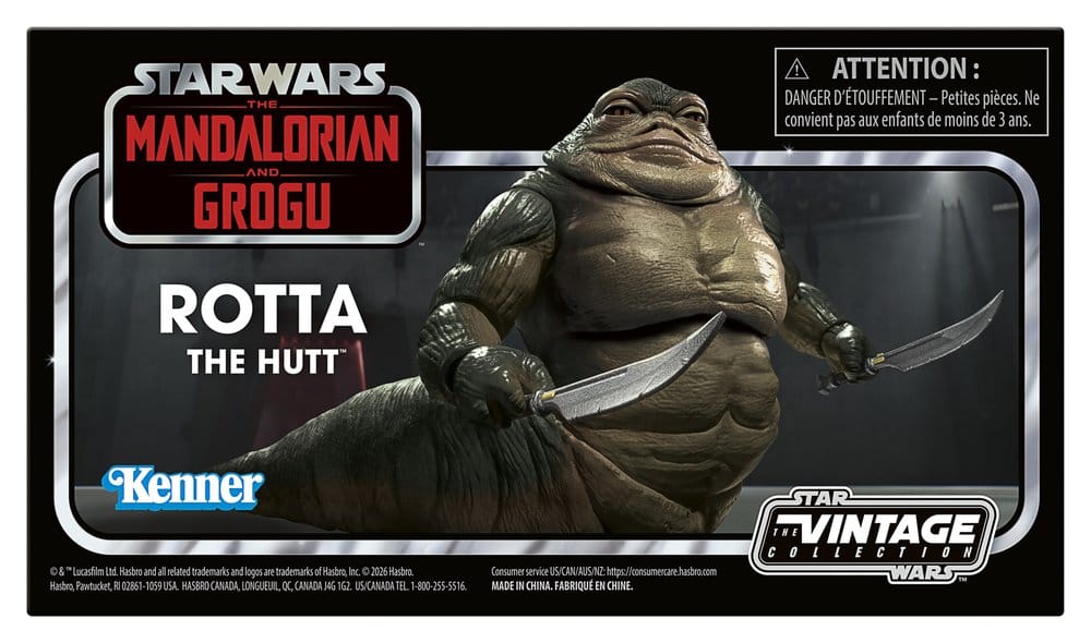 Star Wars: The Mandalorian and Grogu Vintage Collection Figura Rotta the Hutt 10 cm