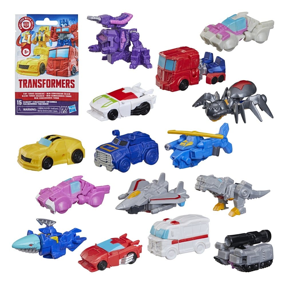 Transformers Mini Figuras 4 cm Tiny Turbo Changers Cajas Sorpresas Expositor (24)
