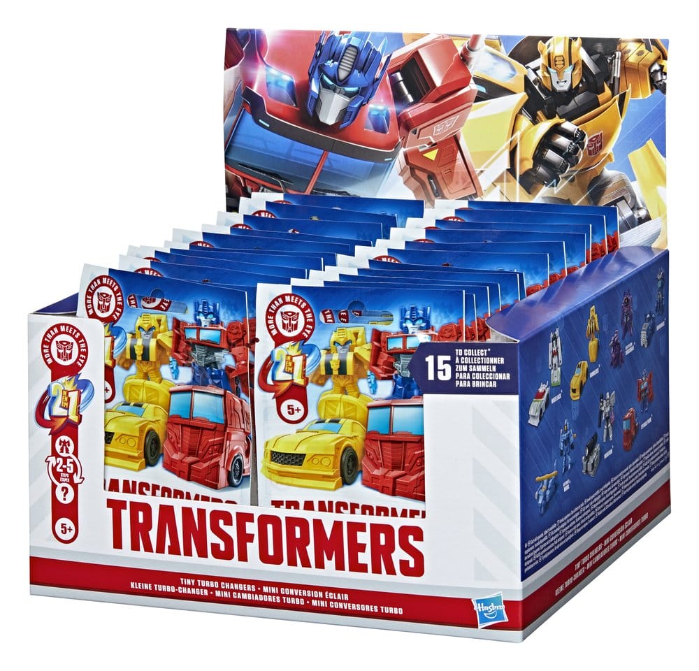 Transformers Mini Figuras 4 cm Tiny Turbo Changers Cajas Sorpresas Expositor (24)
