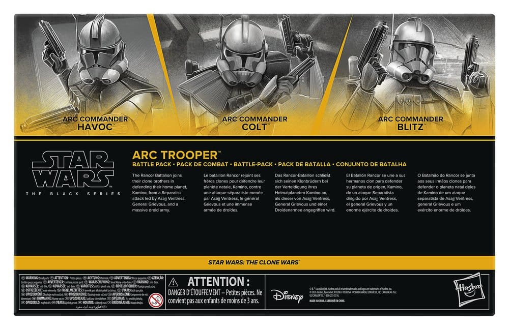 Star Wars: The Clone Wars Black Series Pack de 3 Figuras ARC Trooper Havoc, Colt & Blitz 15 cm