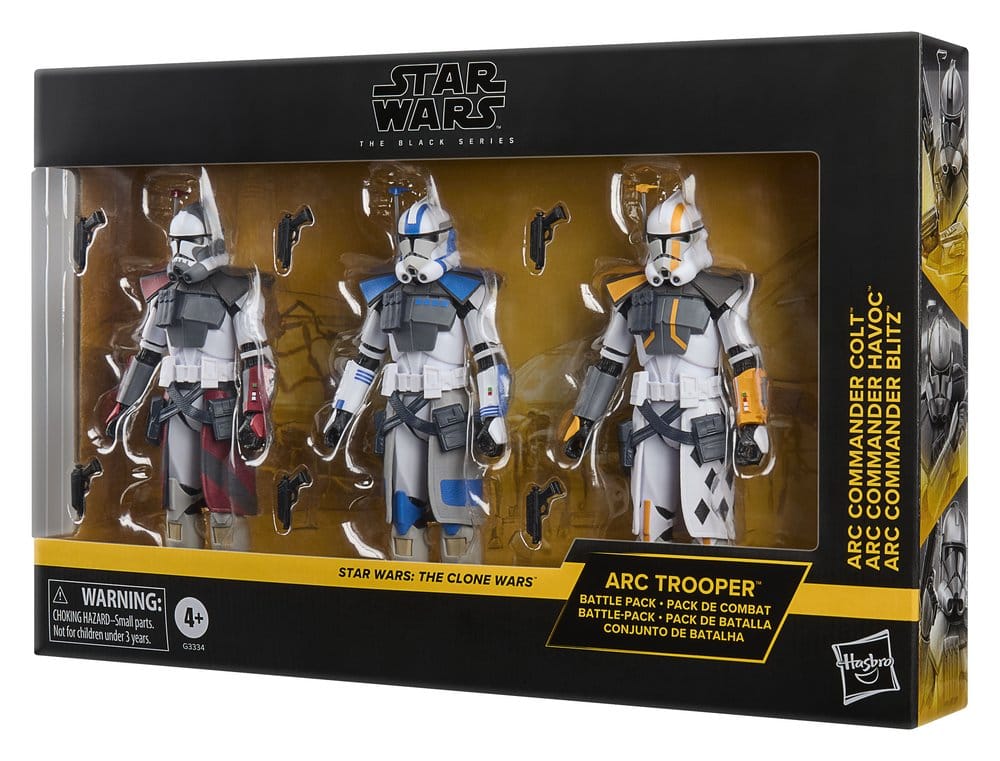Star Wars: The Clone Wars Black Series Pack de 3 Figuras ARC Trooper Havoc, Colt & Blitz 15 cm