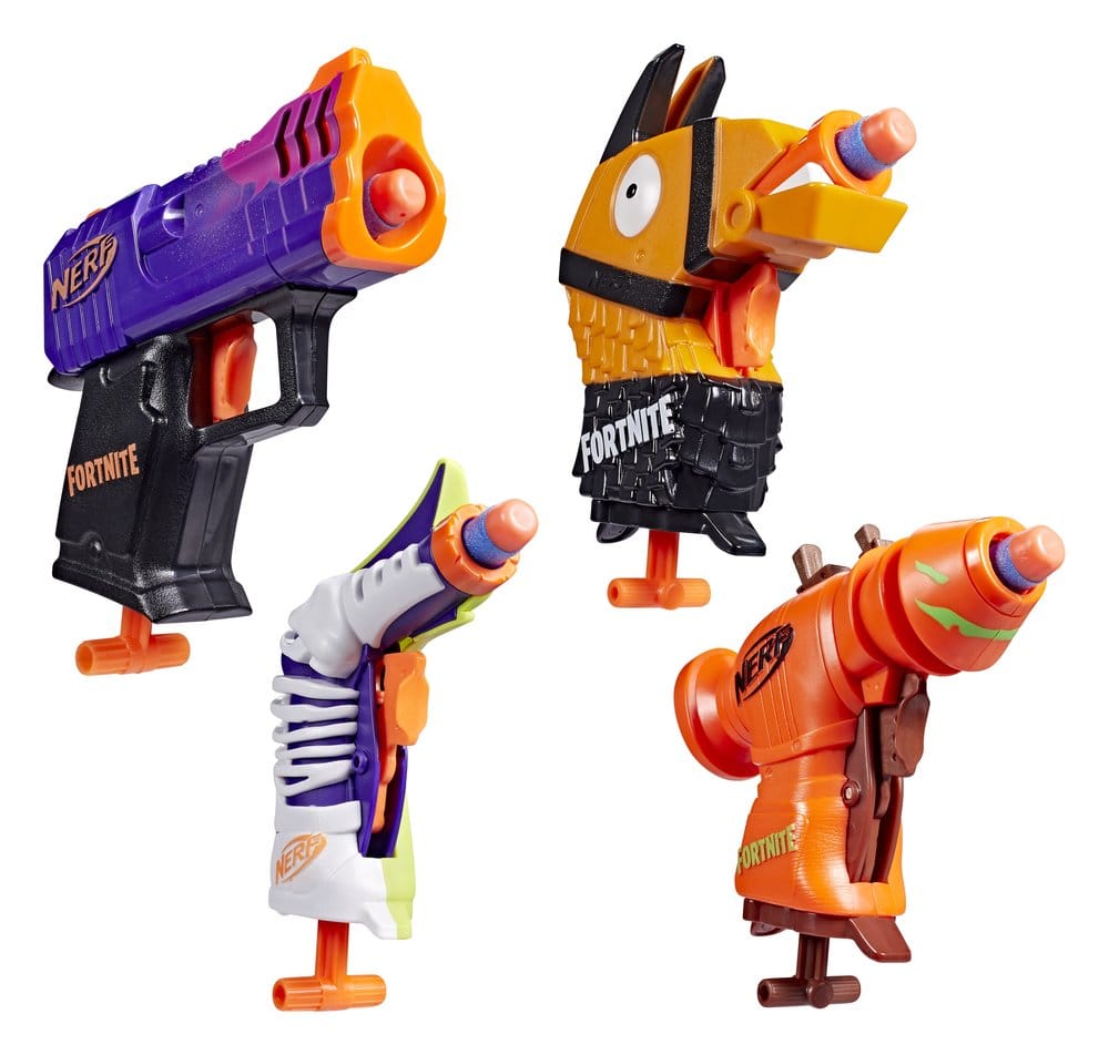 Fortnite NERF Pack de 4 Lanzadores de Dardos Fortnitemares