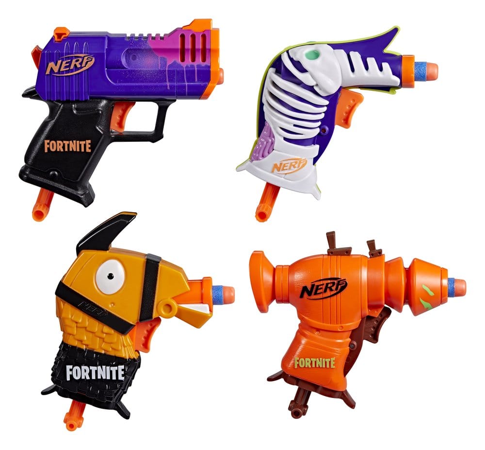 Fortnite NERF Pack de 4 Lanzadores de Dardos Fortnitemares