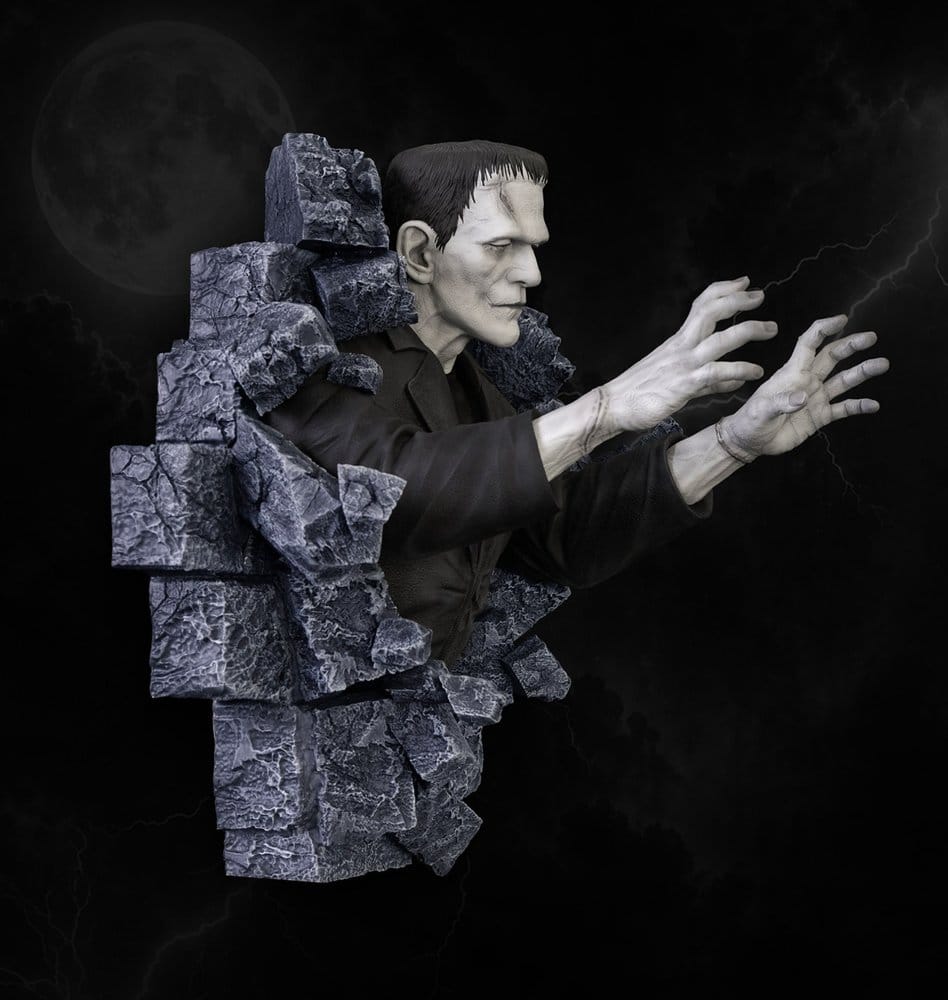 Frankenstein Escultura de Pared Classic Horror Edition Half Scale 48 cm