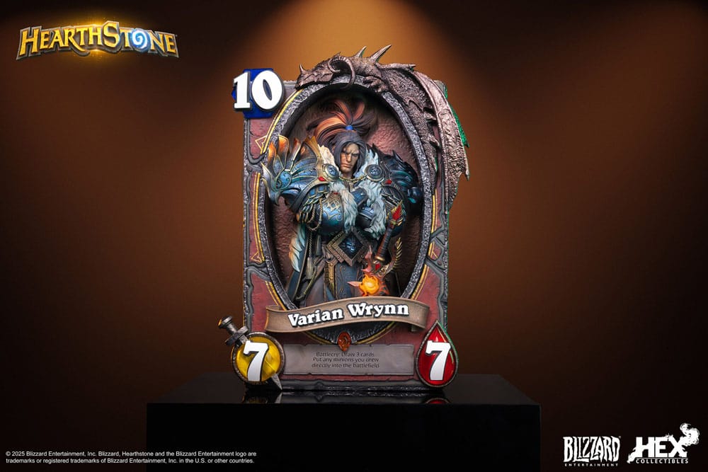 Hearthstone Estatua 3D Art Frame Varian Wrynn 31 cm