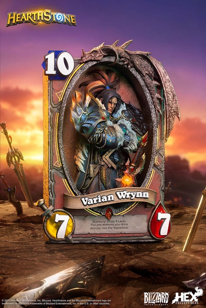 Hearthstone Estatua 3D Art Frame Varian Wrynn 31 cm