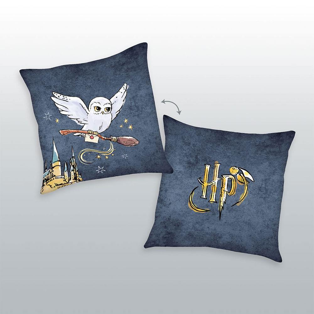 Harry Potter almohada Logo & Hedwig 40 x 40 cm Frikytopia