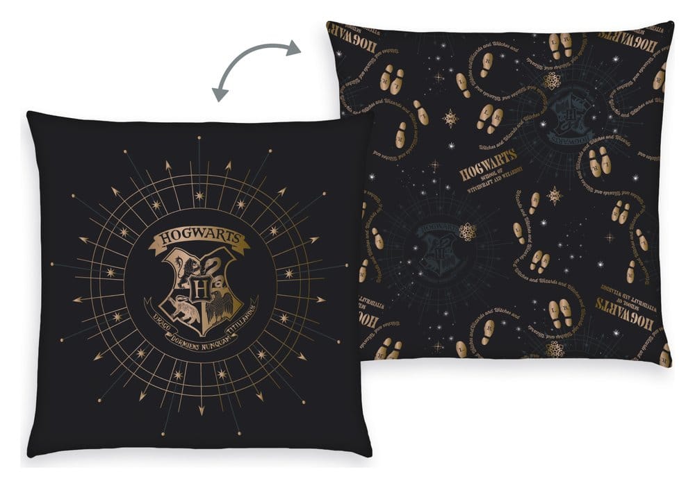 Harry Potter Almohada Hogwarts Crest & Marauder's Map 40 x 40 cm Frikytopia