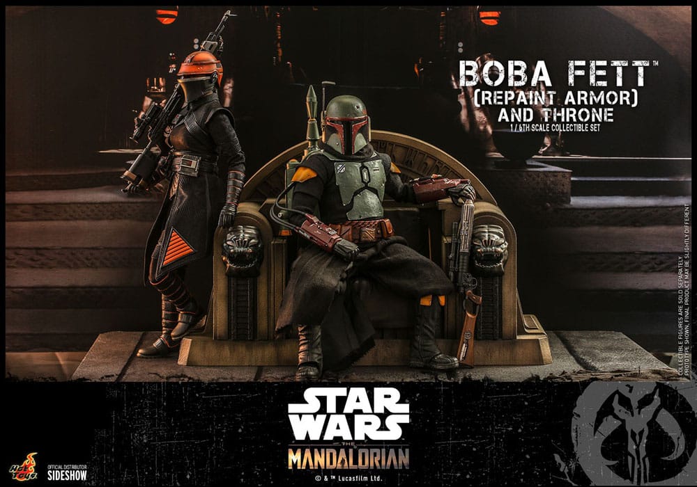 Star Wars: The Mandalorian Figura 1/6 Boba Fett Repaint Armor and Throne Special Edition 30 cm