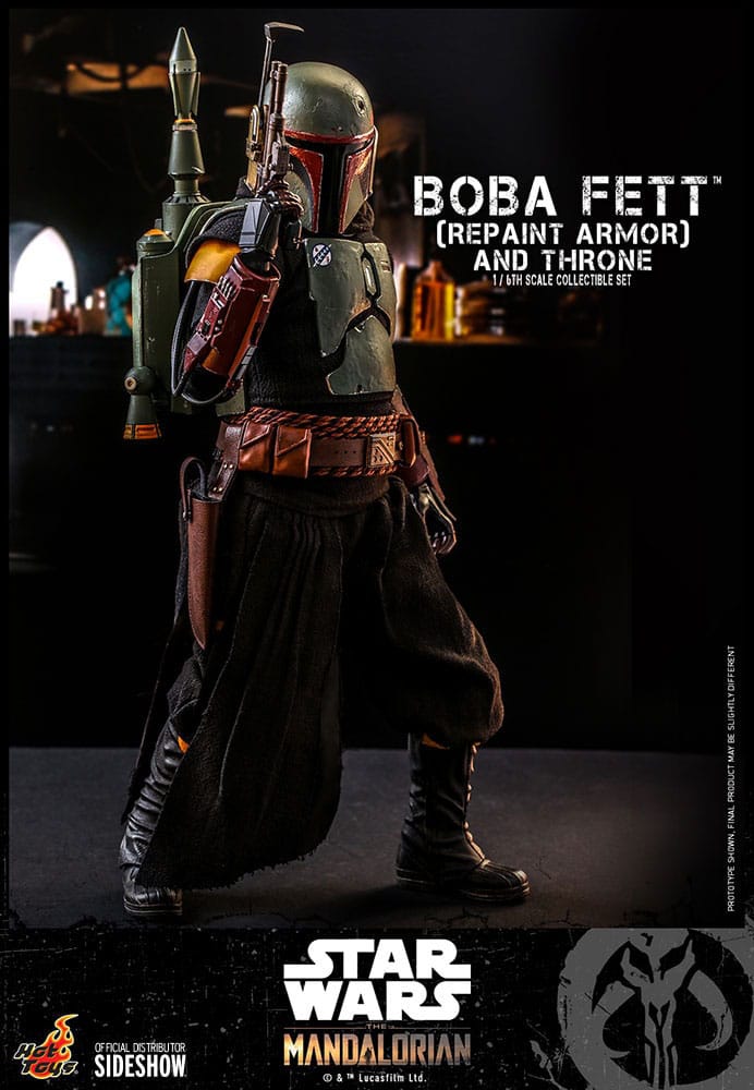 Star Wars: The Mandalorian Figura 1/6 Boba Fett Repaint Armor and Throne Special Edition 30 cm