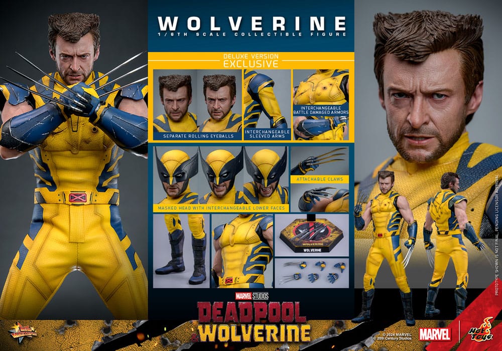 Deadpool & Wolverine Movie Masterpiece Figura 1/6 Wolverine (Deluxe Version) 31 cm