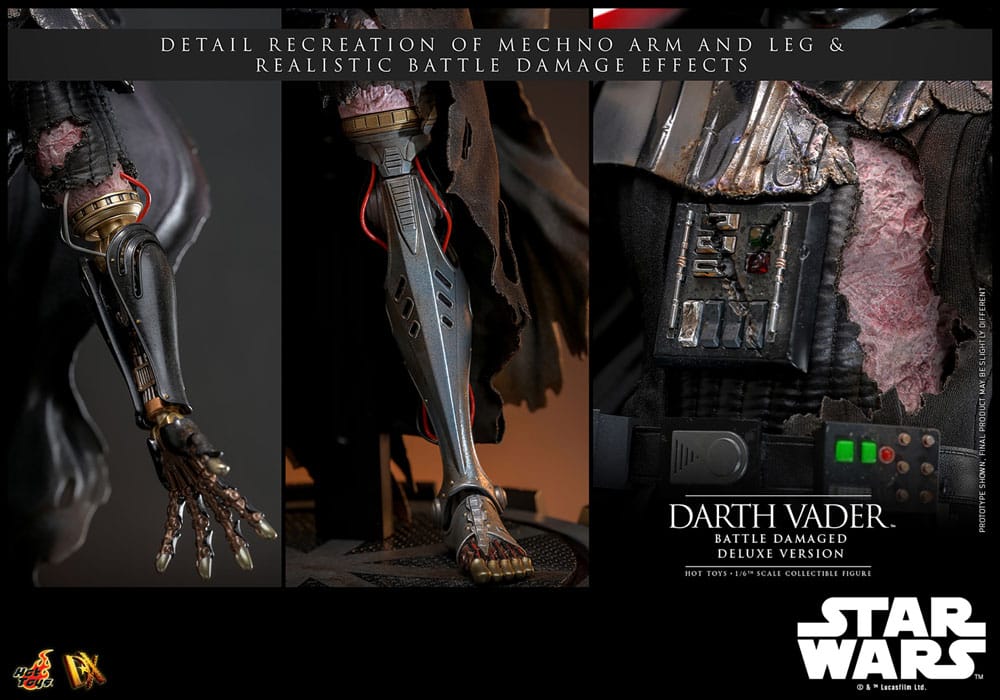 Star Wars Figura 1/6 Darth Vader (Battle Damaged) Deluxe Version 35 cm
