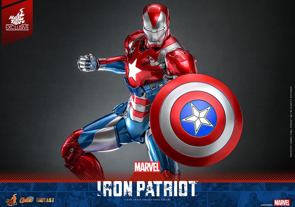 Marvel Figura Diecast Comic Masterpiece 1/6 Iron Patriot Hot Toys Exclusive 32 cm