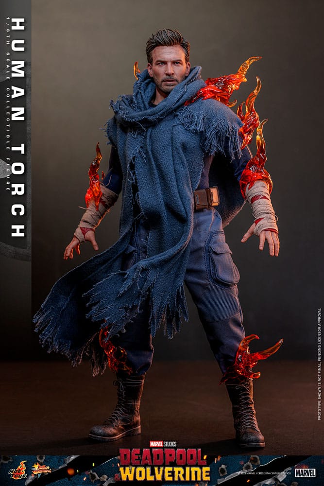 Deadpool & Wolverine Movie Masterpiece Figura 1/6 Human Torch 31 cm
