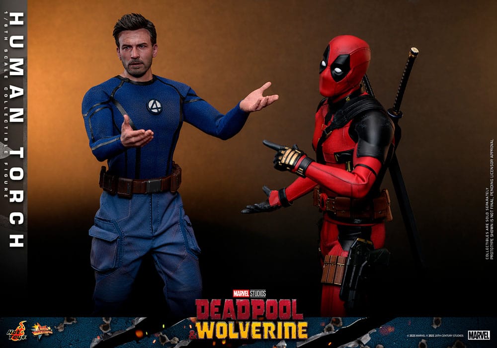 Deadpool & Wolverine Movie Masterpiece Figura 1/6 Human Torch 31 cm