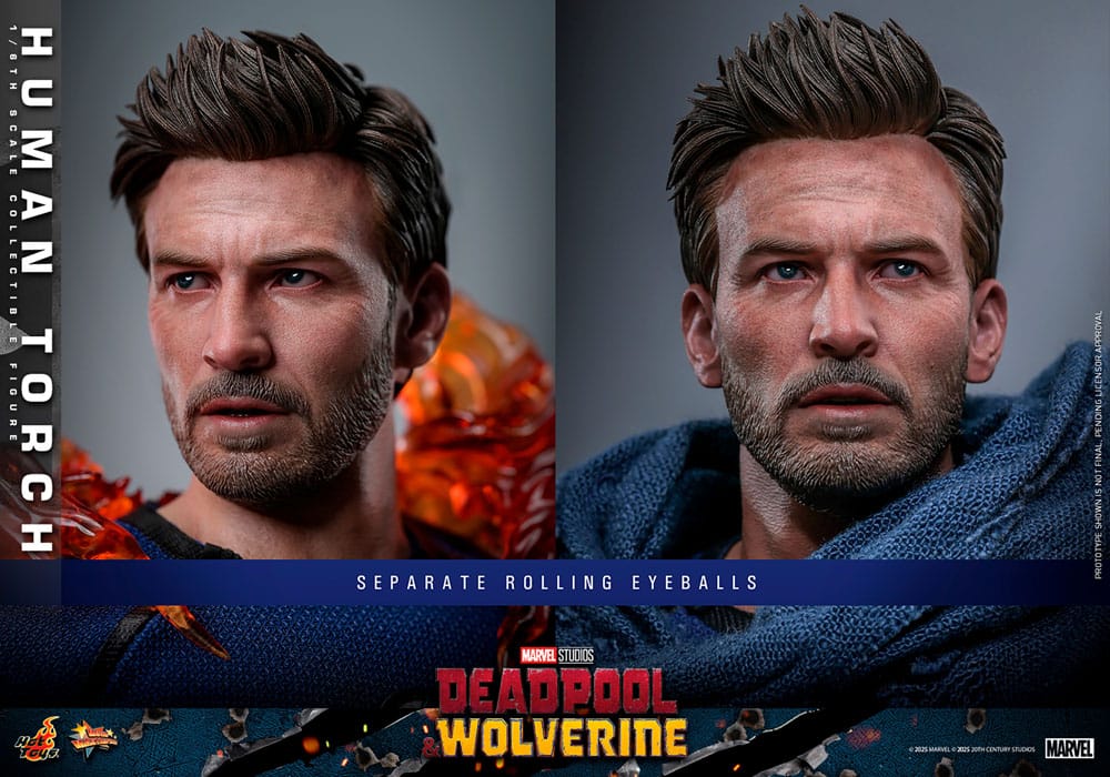 Deadpool & Wolverine Movie Masterpiece Figura 1/6 Human Torch 31 cm