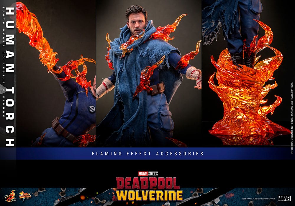 Deadpool & Wolverine Movie Masterpiece Figura 1/6 Human Torch 31 cm